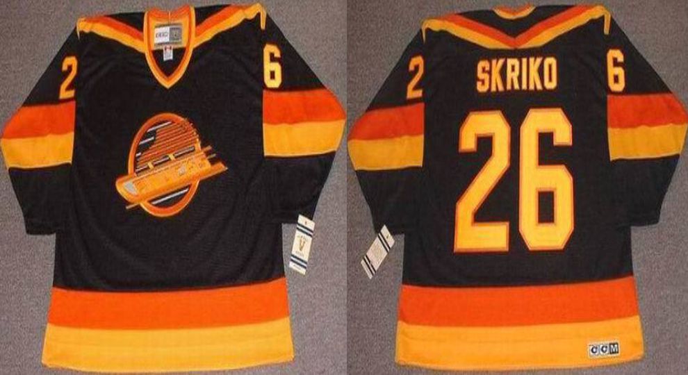 2019 Men Vancouver Canucks #26 Skriko Black CCM NHL jerseys->vancouver canucks->NHL Jersey